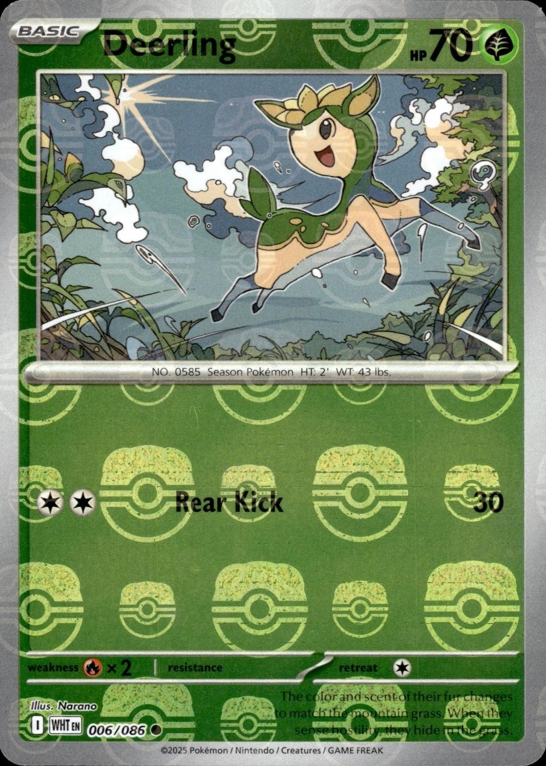 White Flare Deerling [Master-Ball] Pokémon card